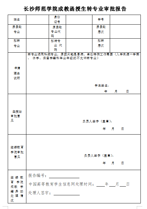 关于长沙师范学院2024级学生转专业通知